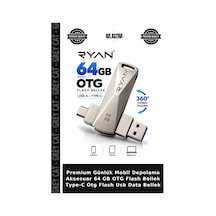 Premium Günlük Mobil Depolama Aksesuar 64 Gb Otg Flash Bellek Type-c Otg Flash Usb Data Bellek