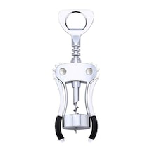 Youmex Multifonksiyonel Şarap Açıcı: Çift Mekanizma, Folyo Kestiği, Bira Kapağı Ve Ahşap Kolu İle Profesyonel Kork Açma Gümüş