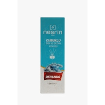 Nesrin 120 Ml Çubuklu Oda Kokusu Okyanus Bambu Koku, Kalıcı Ortam Kokusu Ve Dekoratif Cam Şişe - Md86908214ok