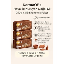 Terra Cotta Doğal Kil Hamuru 3x250gr Hava İle Kuruyan Seramik Hamur El Sanatları, Dekor, Modelleme 250x3 Terra Cotta Doğal Kil Hamuru 3x250gr Hava İle Kuruyan Seramik Hamur El Sanatları, Dekor, Modelleme 250x3