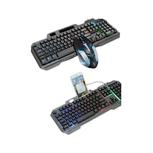 Rgb Işıklı Gaming Oyuncu Klavye Q Klavye  + Mouse
