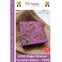 Lavanta %100 Doğal Güzel Kokulu El Yüz Saç Vücut Orijinal Bitkisel Lavanta Sabunu 120g - 4 Adet Karışık