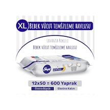Sleepy Xl Lavanta Kokulu Bebek Vücut Temizleme Havlusu 12 x 50 600 Yaprak