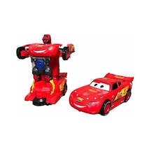 Robota Dönüşen Şimşek Mcqueen Pilli Araba - Oyuncak Robota Dönüşe