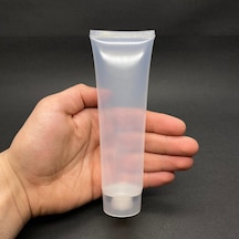 Şeffaf Boş Krem Tüpü 100ml , Vidalı Kapaklı Merhem Tüpü , Şeffaf Lipgloss Tüp 100 Ml X 3 Adet