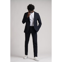 Adimo Slimfit Sivri Yaka Yarım Astarlı Çift Yırtmaçlı Likralı Jogger Takım Elbise 001 Adimo Slimfit Sivri Yaka Yarım Astarlı Çift Yırtmaçlı Likralı Jogger Takım Elbise 001