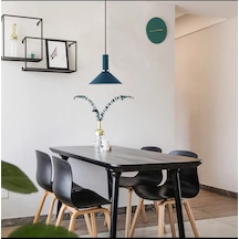 Dylight Retro Metal Dekoratif Metal Gece Mavisi Tekli Sarkıt Avize Çap 30 Cm-dy10004 Beyaz