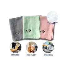 İz Bırakmayan Mikrofiber Temizlik Bezi 3'lü Set Cam Ve Ayna Silme Toz Alma Temizlik Bezi - Stokta Olan Renk Gönderilir Çok Renkli
