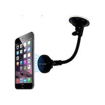 Carub Oto Telefon Tutucu Cama Vantuslu Mıknatıslı Siyah