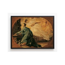 Klimt Müzik Alegorisi - Org Çalan Kadın Çerçevesiz Poster 30x42 Cm A3 Tablo Art Nouveau Duvar Dekoru