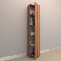 Rafkestir Asya Suntalam Kitaplık ( 40 X 180 Cm ) - Kapaklı Hareli Ceviz (M