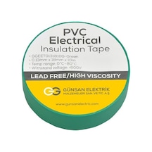 Yeşil Elektrik İzolasyon Bandı - 10 Adet 0.13 Mm Kalınlık 18 Mm Genişlik