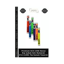 Premium Scx-1356 Havuz Dıp Çubuk Setı Numaralı 6 Lı-11491 Tip Sunum Tasarım Çok Renkli