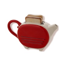 Tost Porselen Çaydanlık Toast Teapost Dekoratif Beyaz