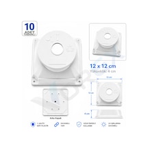 Vorex 10 Adet 12x12 Cm Kare Kamera Buatı Beyaz Sert Plastik Uv Dayanıklı Arka Kapaklı