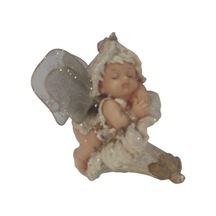 Beyaz Oturan Melek Bilo 6 Polyester 10 Cm