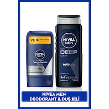 Nivea Men Erkek Banyo ve Duş Jeli Deep Dimension 500 ML + Stick Deodorant Derma Control Clinical 50 ML
