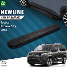 S-dizayn Toyota Proace City Uzun Şase Newline Siyah Yan Basamak 2