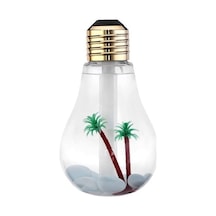 Ampul Şekilli Oda Hava Nemlendirici Buharlı 7 Led Işıklı Gece Lambası