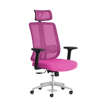 Calitteoyuncukoltuk Calitte Yönetici Çalışma Koltuğu | Spark Başlıklı | Pembe Krom