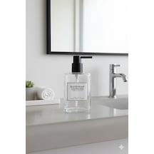 Buççin Online Mağaza Hand Soap Borosilikat Cam Sıvı Sabunluk Şeffaf Cam Siyah Çok Renkli