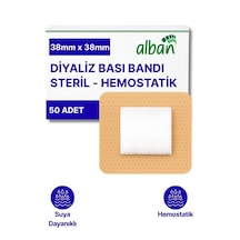 Steril Hemostatik Diyaliz Bandı 38mmx38mm, 50 Adet Tekli Paket