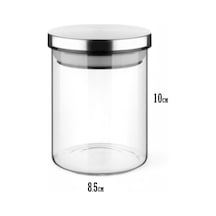 300 Ml Vakumlu Metal Kapaklı Borosilikat Cam Kavanoz 8.5cm 10cm 1 Adet Diğer