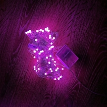 Büro Ev Ofis Dekoru İçin 10mt 100led Şeffaf Kablo Damla Uçlu Pembe Işık Aydınlatma Diğer
