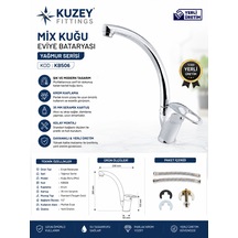Mix Kuğu Eviye Evye Bataryası Yağmur Serisi Yerli Üretim Kod : Kb506 Gri