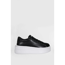 Lufian Gage Siyah Hakiki Deri Erkek Sneaker Ayakkabı 111230234-205 Siyah