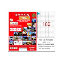 Tanex Laser Etiket 100 Yp 30x9 Laser-copy-ınkjet Tw-2060 Diğer