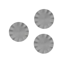 Dalga Yuvarlak Amerikan Servisi, Yuvarlak Haşlanma Önleyici Mat, Mutfak Masa Matı, Gümüş Gümüş