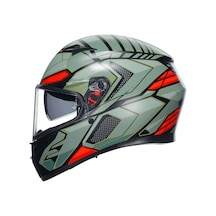 Agv Kask K3 Mplk Decept Matt Blk Green Red Kask Renkli