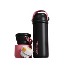 Büyük Kapasiteli Taşınabilir Vakum Yalıtımlı Bardak-siyah