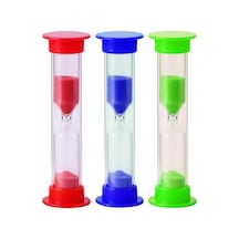 3 Adet Mini Küçük Kum Saat 3 Dakika 8 Cm Kum Zamanlayıcısı Dekoratif Masaüstü Plastik Çocuklar İçin