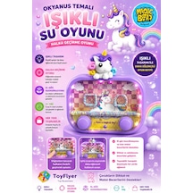 Su Oyunu Water Game Çocuklar İçin Eğlenceli Halka Geçirme Işıklı Unicorn Modelleri 2586bc-f12mor