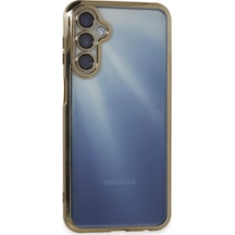 Newface Samsung Uyumlu  Galaxy A15 4g Kılıf Razer Lensli Silikon - Gold