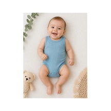 Lupi Sıfır Kol Renkli Bebek Badi Zıbın % Yüz Pamuk ekru
