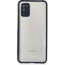 Samsung Galaxy A02s Kılıf Miami Şeffaf Silikon - Lacivert Çok Renkli