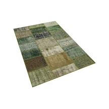 Gerçek El Dokuma Eskitme Patchwork Halı 120 X 180 Cm 5889