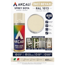 Akçalı İnci Beyazı Parlak Sprey Boya 400 Ml Ahşap Metal Beton İtalyan Üretim