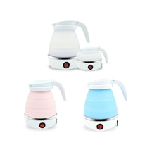 Dancemonkey Ev Seyahat İngiltere Tak İçin Taşınabilir Katlanır Silikon Elektrikli Su Isıtıcısı Beyaz, Küçük Ve Pratik