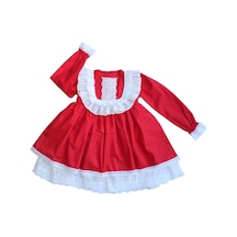 Dantel Detaylı Şifon Astarlı Özel Tasarım Kız Çocuk Bebek Kırmızı Beyaz Elbise 001 Dantel Detaylı Şifon Astarlı Özel Tasarım Kız Çocuk Bebek Kırmızı Beyaz Elbise 001