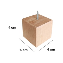 Masa - Mobilya - Ünite - Koltuk- Kanepe- Ahşap Ayak Takoz Yükseltici - 4 Cm Boyasız - Ham
