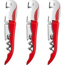 Xınqıus 3'lü Paket Tirbuşon Ağır Hizmet Açacağı Seti, Sıvı Kesici Ve Şişe Açacağı Anahtarı Garsonlar İçin, Ev Kırmızı Çok Renkli