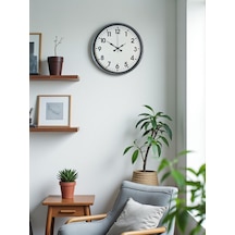 36 Cm Gri Standart Dekoratif Duvar Saati 11