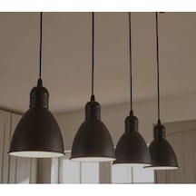 Mylights Retro Rustik Masa Üstü Dörtlü Metal Avize 100Cm Si