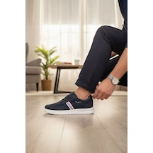 Enoch Erkek Şeritli Günlük Spor Ayakkabı - Rahat Kalıp Sokak Sneaker Beyaz