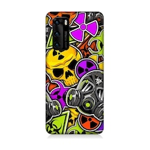 Huawei P40 Uyumlu Radyasyon Ve Maskeler Desenli Silikon Kılıf