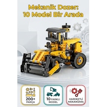 Lisanslı Clemento-ni Mekanik Laboratuvarı Dozer Ve 10 Farklı Model 200+ Parça Yapı Oyuncak Seti